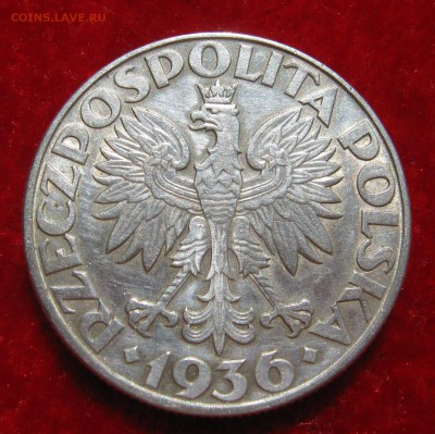 ПОЛЬША 5 злотых 1936. Парусник. ПРЕДПРОДАЖНАЯ. - 033.JPG