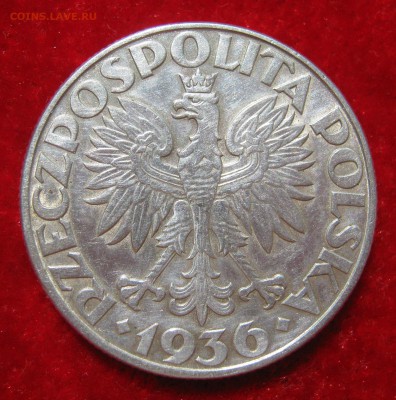 ПОЛЬША 5 злотых 1936. Парусник. ПРЕДПРОДАЖНАЯ. - 032.JPG