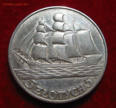 ПОЛЬША 5 злотых 1936. Парусник. ПРЕДПРОДАЖНАЯ. - 030.JPG