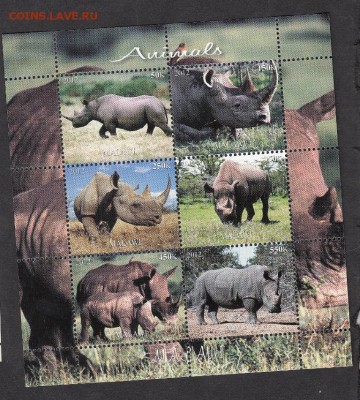 Малави 2012 носороги лист - 74