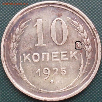 10 копеек 1925, посторонние детали - SDC15084.JPG