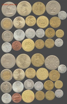 22 монеты из 10 стран до 21.00 мск 29.08.2015 - 22 шт из- 10 стран