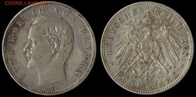 5 марок 1908 Бавария до 29.08.15 г 22.00 мск - 1908