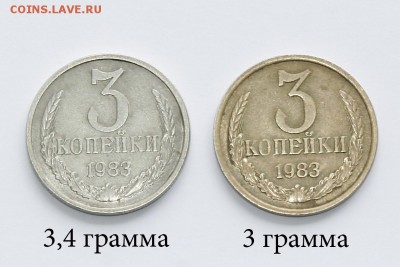 оценить брак, перепутка 3 копейки 1983 ссср в белом метале - 5я