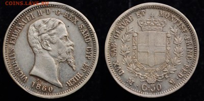 50 сентисими 1860г. Сардиния, Италия ---27-08-15 в 22-00--- - 50сентисими1860_1