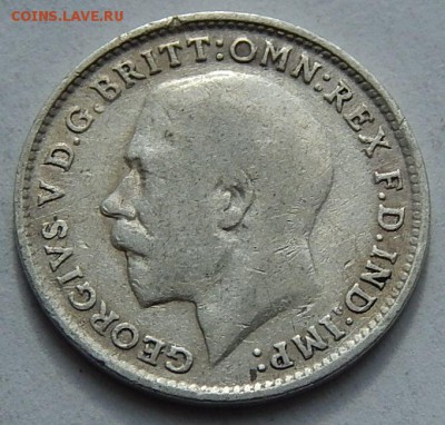Великобритания 3 пенса 1916 Георг V, до 30.08.15 в 22:00 МСК - 5106