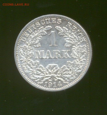 Ag. Германия 1 марка 1914 D. XF. до 27.08 22:00 - 3
