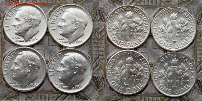 10 центов 1960-63 4шт США до 22-15 26.08 - 10c