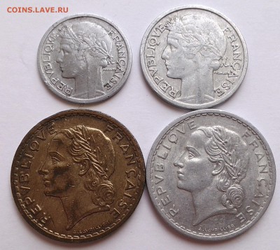 Франция, 4 монеты 1946 - 1947, до 30.08.15_22:00мск - 2