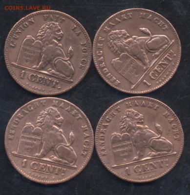 Бельгия сантим 1857,1887,1894,1902 г. - Бельгия1