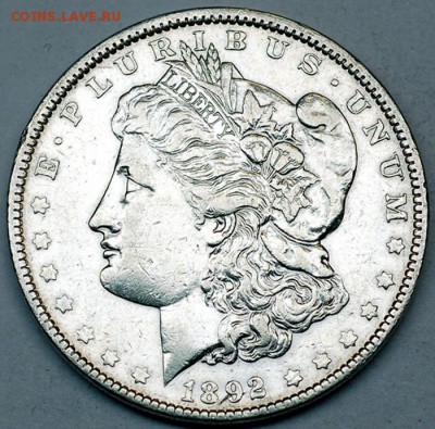 США_серебряный Morgan Dollar 1892; до 26.08_22.46мск - 10237
