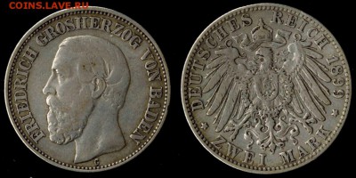2 марки 1899 Баден до 01.09.15г 22.00 МСК - 1899 Баден