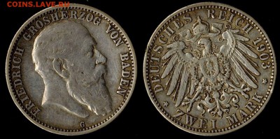 2 марки 1903 Баден до 01.09.15г 22.00 МСК - 1903