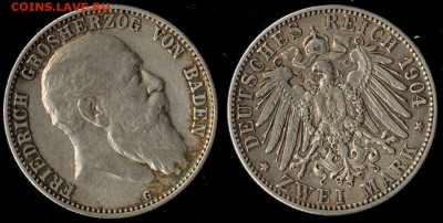 2 марки 1904 Баден до 01.09.15г 22.00 МСК - 1904