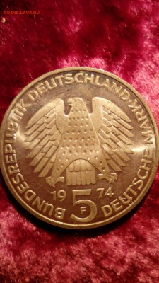ФРГ 5 марок 1974  25 лет ФРГ до 30.08. в 22:30 - 25 jahre2