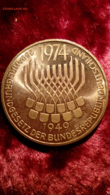 ФРГ 5 марок 1974  25 лет ФРГ до 30.08. в 22:30 - 25 jahre1