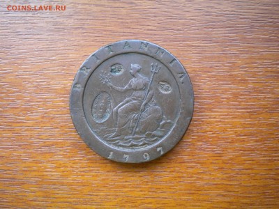 Англия 2 пенса 1797 ОПРЕДЕЛЕНИЕ КЛЕЙМ И НАДЧЕКАНОВ. - DSCN3356.JPG