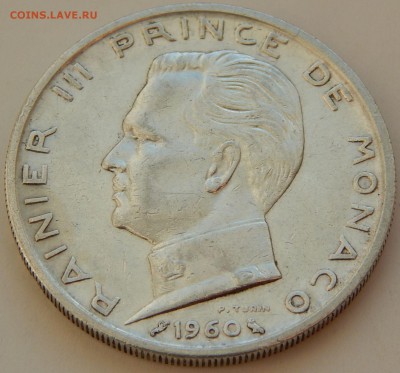 Монако 5 франков 1960, до 02.09.15 в 22:00 МСК - 4244