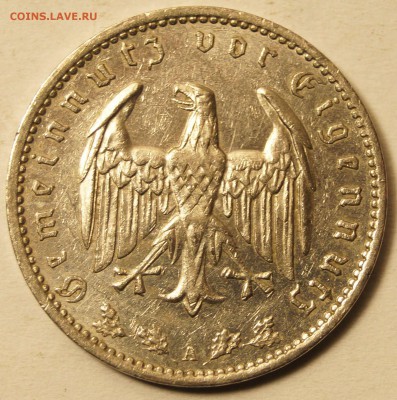 Германия. 1 Рейхсмарка 1934 A до 02.09.2015 в 22:00 - 1Рейхсмарка1934А_2.JPG