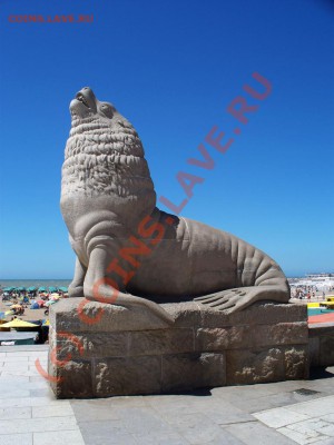 Животные на монетах - Памятник морскому льву