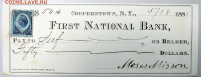 США-непогашенный ЧЕК на 50 долларов 1881 г.  до 03.09 - DSCN0460.JPG