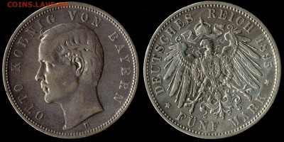 5 марок 1895  Бавария до 05.09.15 г 22.00 мск - 1895