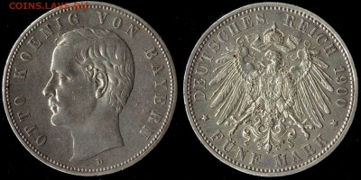 5 марок 1900  Бавария до 05.09.15 г 22.00 мск - 1900