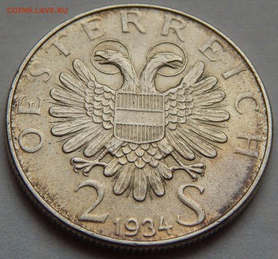 Австрия 2 шиллинга 1934, до 05.09.15 в 22:00 МСК - 3793