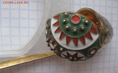 Ситечко с эмалью серебро 916 - 33
