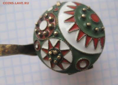 Ситечко с эмалью серебро 916 - 4