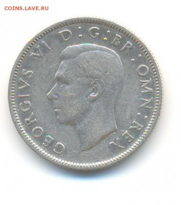 Ag. Британия 2 шиллинга 1945 . до 2.09 22:00 - 2