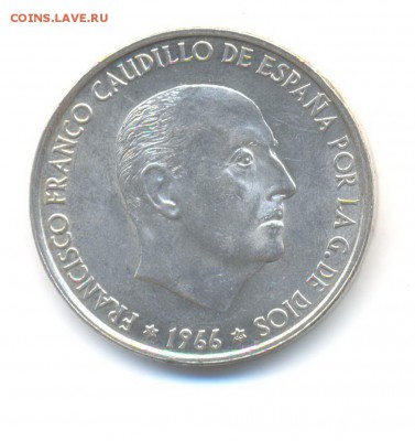 Ag. Испания 100 песет 1966. UNC. до 2.09 22:00 - 5