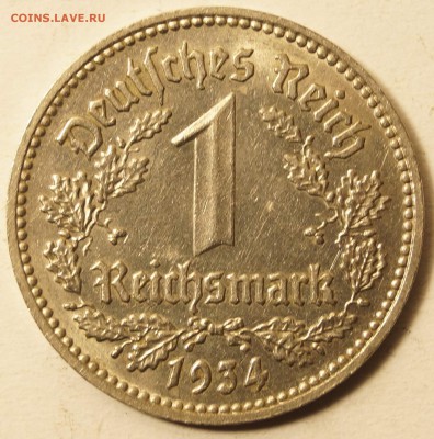 Германия. 1 Рейхсмарка 1934 D до 05.09.2015 в 22:00 - 1Рейсмарка1934D_1.JPG