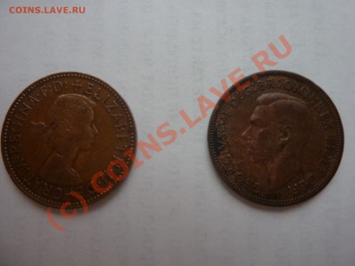 Британия полпенни 2 монеты 1949 и 1965 г. до 12.08.10 в 22-0 - P1020737.JPG