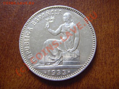 Испания 1 песета 1933 серебро до 12.08 в 21.00 М - LPIC7319.JPG