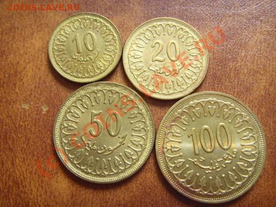 Тунис набор 10-20-50-100 миллим 1983-97 до 12.08 в 21.00 М - LPIC7346.JPG
