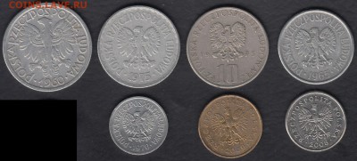 Польша 5 грошей - 10 злотых 7 монет до 02.09.2015 22-00 - Польша р