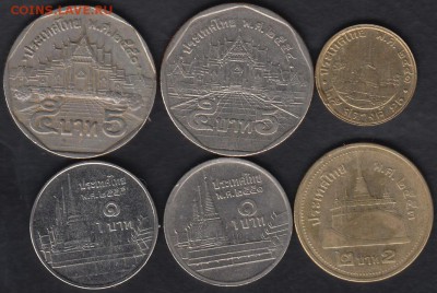 Тайланд 25 сатангов - 2 бата 6 монет до 02.09.2015 22-00 - Тайланд 6 монет а