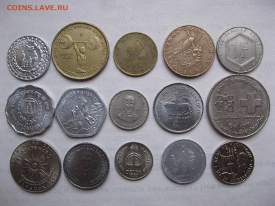 14 иностранных юбилейных монет и жетон FAO до 06.09.15 - 46