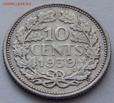 Нидерланды 10 центов 1939, до 08.09.15 в 22:00 МСК - 4569
