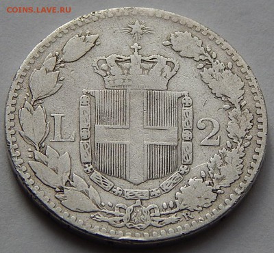 Италия 2 лиры 1883, до 08.09.15 в 22:00 МСК - 4737