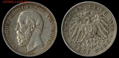 5 марок 1899 Баден до 08.09.15 г 22.00 мск - 1899