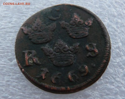 Шведская медная монета 1669 года на определение и оценку. - P1050711.JPG