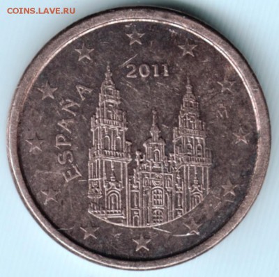 1 евро цент 2011 г. Испания до 08.09.15 в 24.00 - Scan-150830-0027