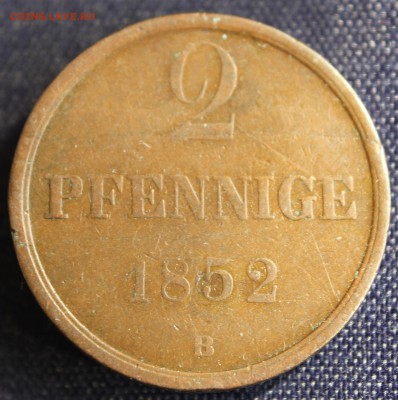 С 1руб. ГАННОВЕР 2 пфеннига 1852г. ЛОШАДКА  до 8.09.15г.в 22 - IMG_7346.JPG