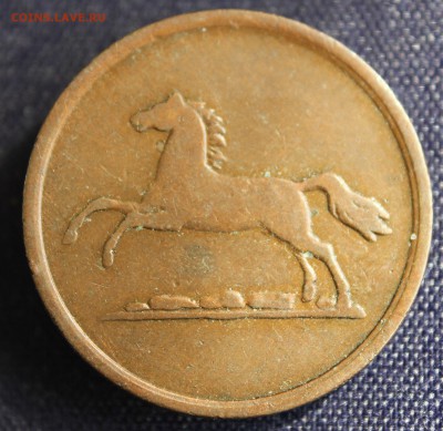 С 1руб. ГАННОВЕР 2 пфеннига 1852г. ЛОШАДКА  до 8.09.15г.в 22 - IMG_7347.JPG