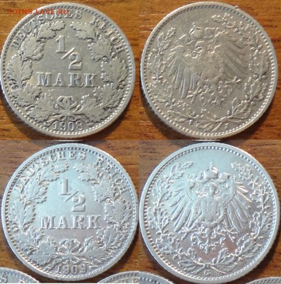 2 марки 1908J 1909G прошу оценки - пол марки