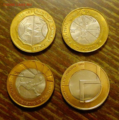 СЛОВЕНИЯ - 500 толарев КОМПЛЕКТ БИМ 4 штуки до 8.09, 22.00 - Словения 500 толаров БИМ набор 4 шт.1