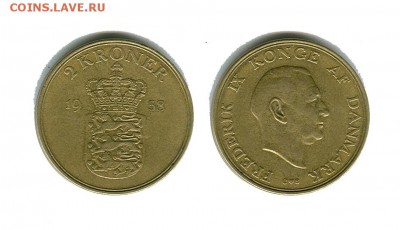 Короткий аук Дания 2 кроны 1958 до 22.00 мск 04.09.2015 - дания 2 кроны 1958