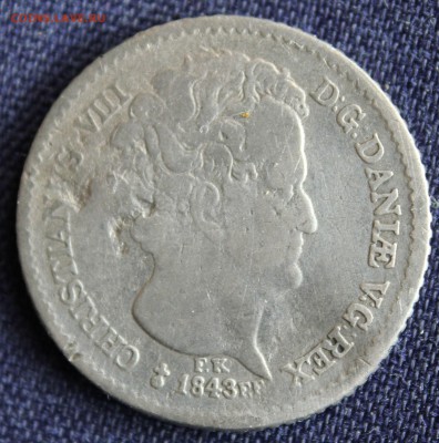 RAR  ДАНИЯ 8 RIGSBANKSKILLING 1843г Кристиан VIII до 9.09.15 - IMG_7263.JPG